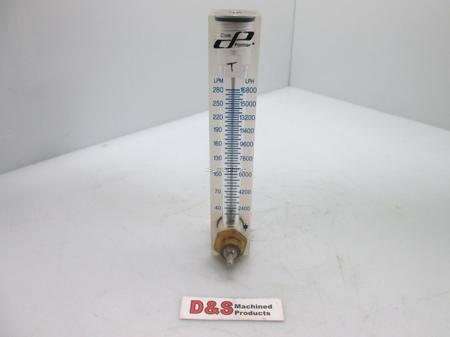 Used Cole Parmer Flow Meter 40-280 LPM Air *Missing Knob*