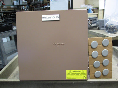 Used Delta 12" x12"x8" Control Enclosure 37 Terminal Blocks, Grounding Bar, Gasket
