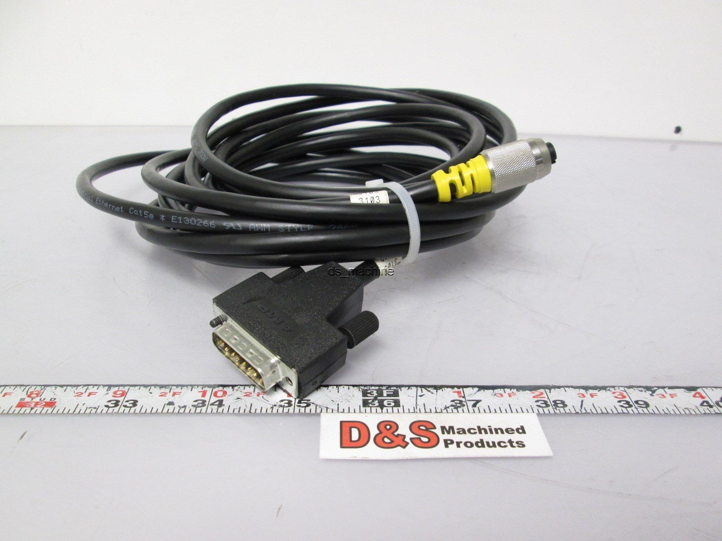 Used Industrial Control Cable D-Sub 15-Pin to 8-Pin Round Connection 8 Conductor