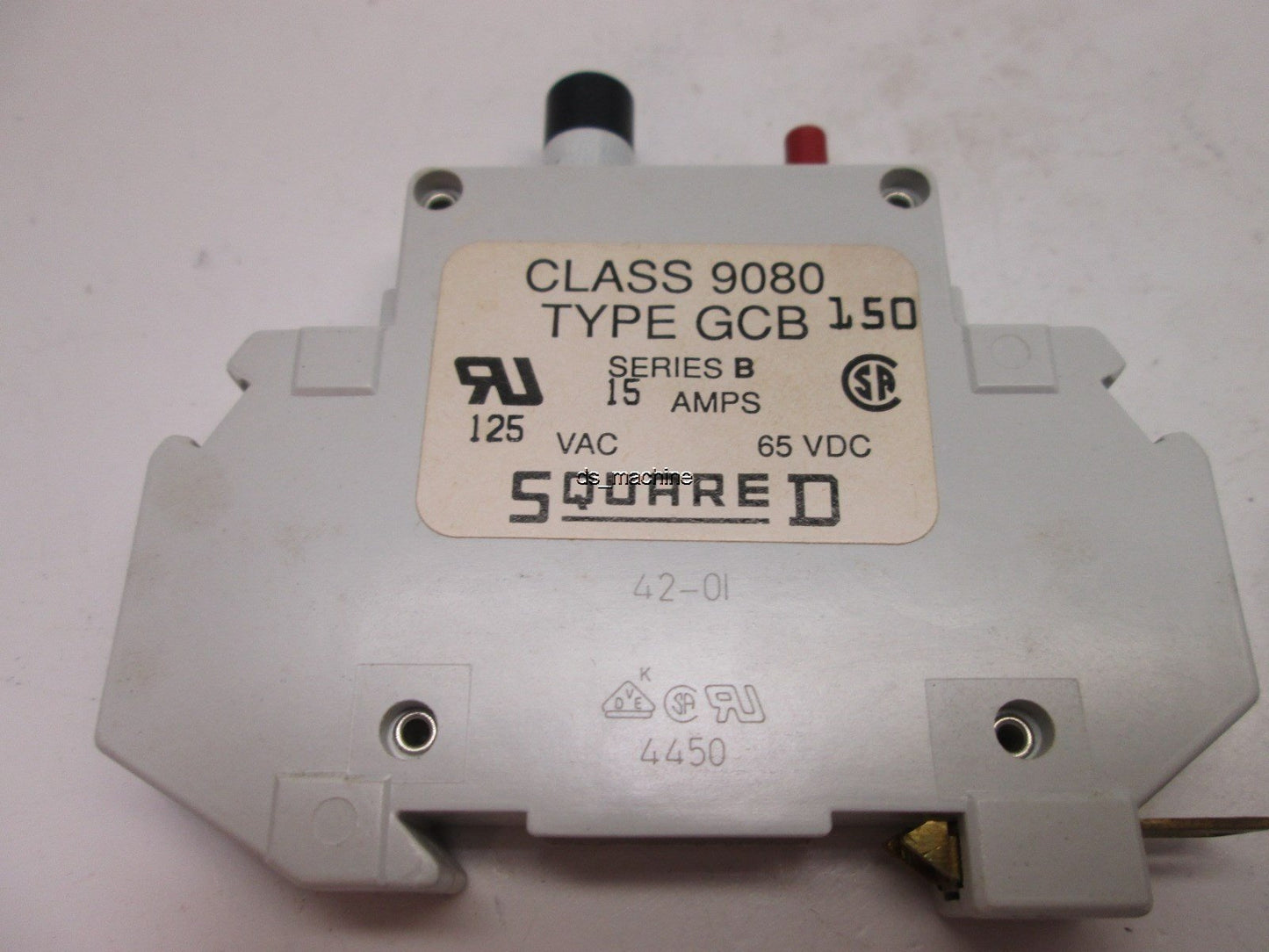 Used Lot of 2 Square D 9080 GCB150 Circuit Breaker Series B, 15AMP, 125VAC, 65VDC