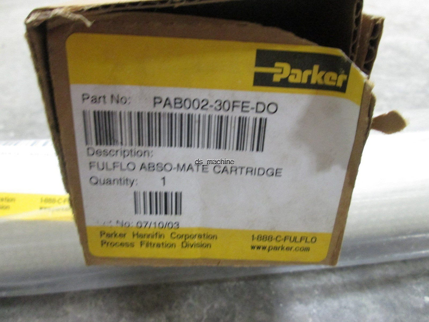 New Parker PAB002-30FE-DO Filter Cartridge, 0.2 Micron, 2-11/16" OD, 30" Long