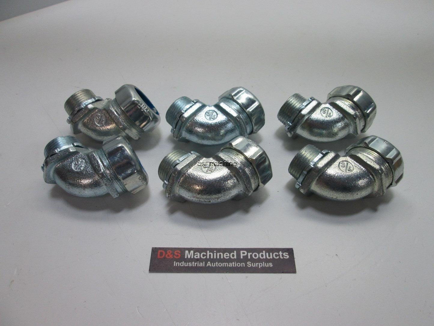 Used Lot of 6 P&B Fittings 5253 3/4" 90 Degree Conduit Connector