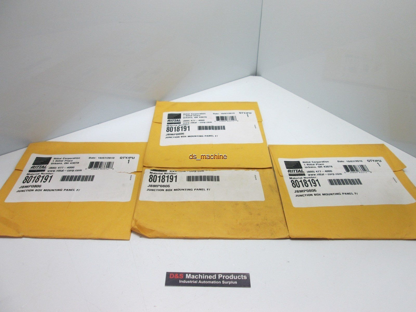 New Lot of 4 Rittal 8018191 Junction Box Mounting Panel 7.5in x 5.0in