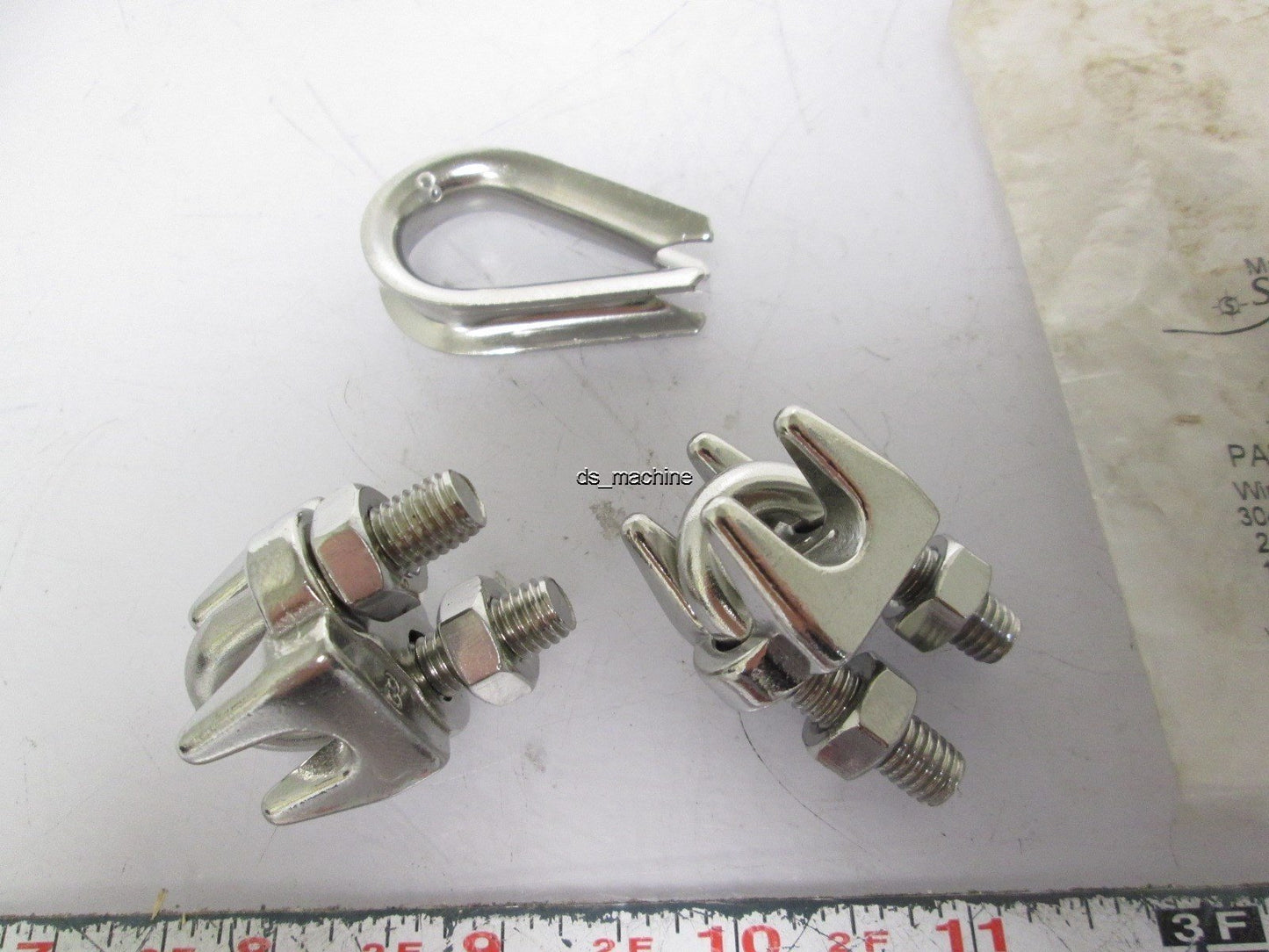 New – Open box New Suncor Stainless C0122-MC08 Cable Clip and Thimble Kit for 5/16" Cable