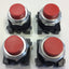 New Lot of 4 WEG CSW30-BS1 30mm Momentary Non-Illuminated Red Pushbuttons
