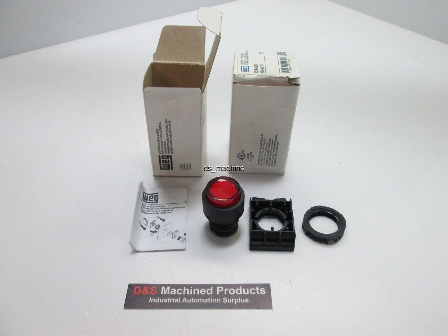 New Lot of 2 New WEG CSW-BSI1 Red Momentary Pushbutton, 22mm