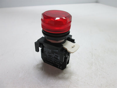 Used Cutler Hammer E22R2 Red Momentary Illuminated Pushbutton, 110/120V