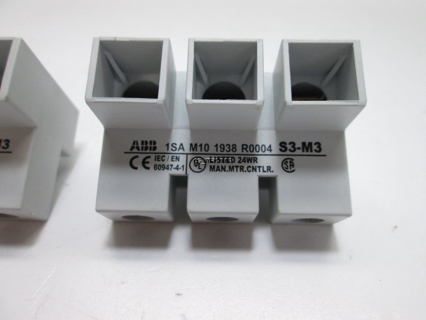 New – Open box Lot of 2 ABB S3-M3 Power Infeed Block 63A, 600VAC