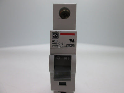 Used Cutler Hammer WMS1C13 C13 1-Pole Circuit Breaker, 13A, 240V
