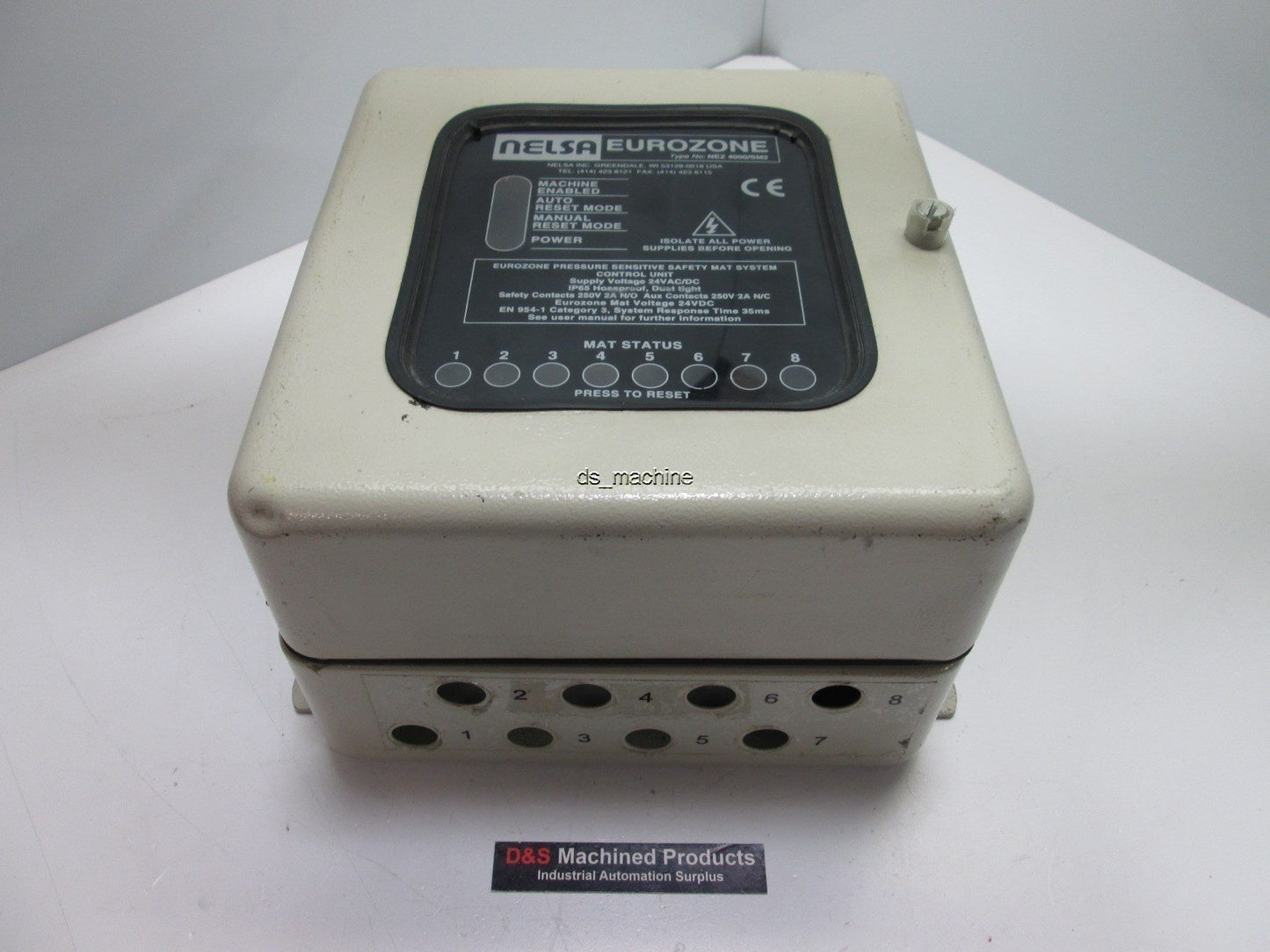 Used Nelsa Eurozone NEZ 4000/SM2 Safety Control Unit 8" x 9" x 5" *Case Only*