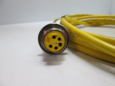 Used Banner PMCF-510C 57475 5-Pin Bulk Head Cable, Female, 11' Length, No Nut/Washer