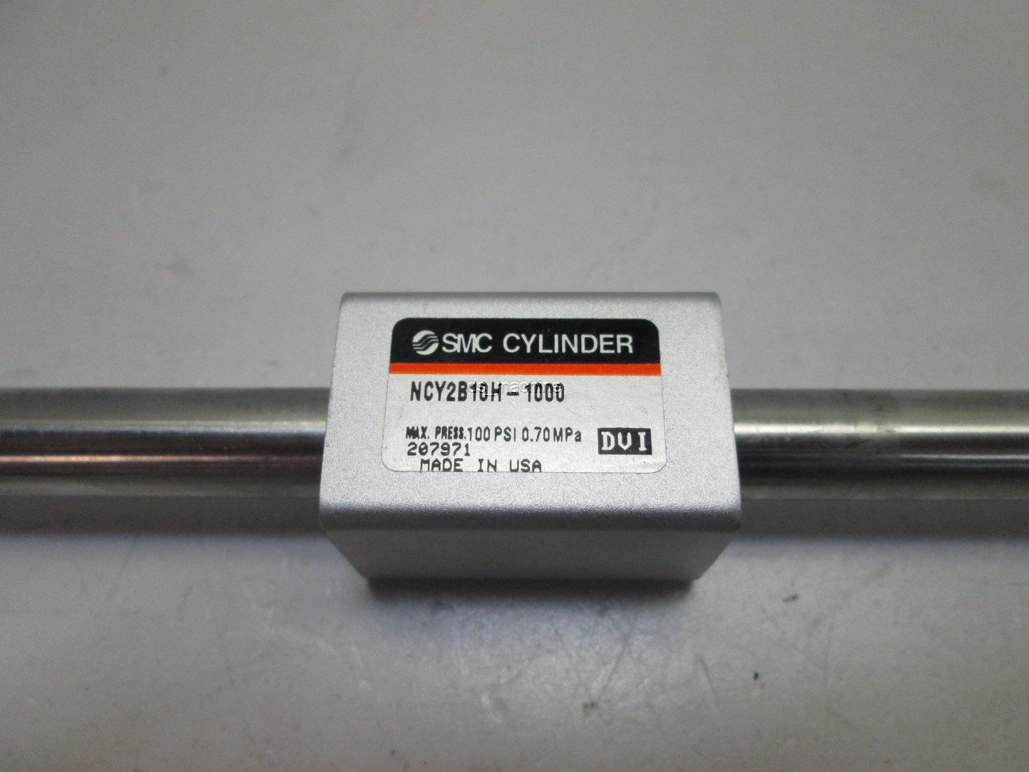 Used SMC NCY2B10H-1000 Rodless Cylinder 3/8" Bore 10" Stroke 100PSI Max