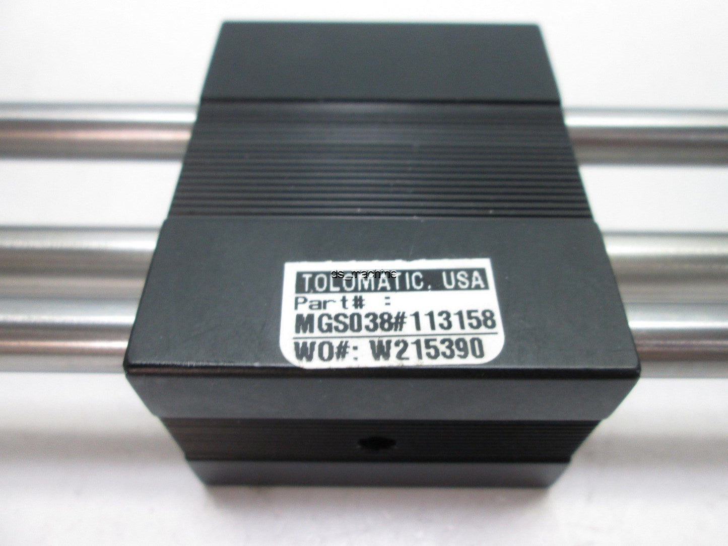 Used Tol-o-Matic MGS038-SK5-LB-SL2-NP2 Rodless Cylinder, 4-1/2" Stroke w/Shocks