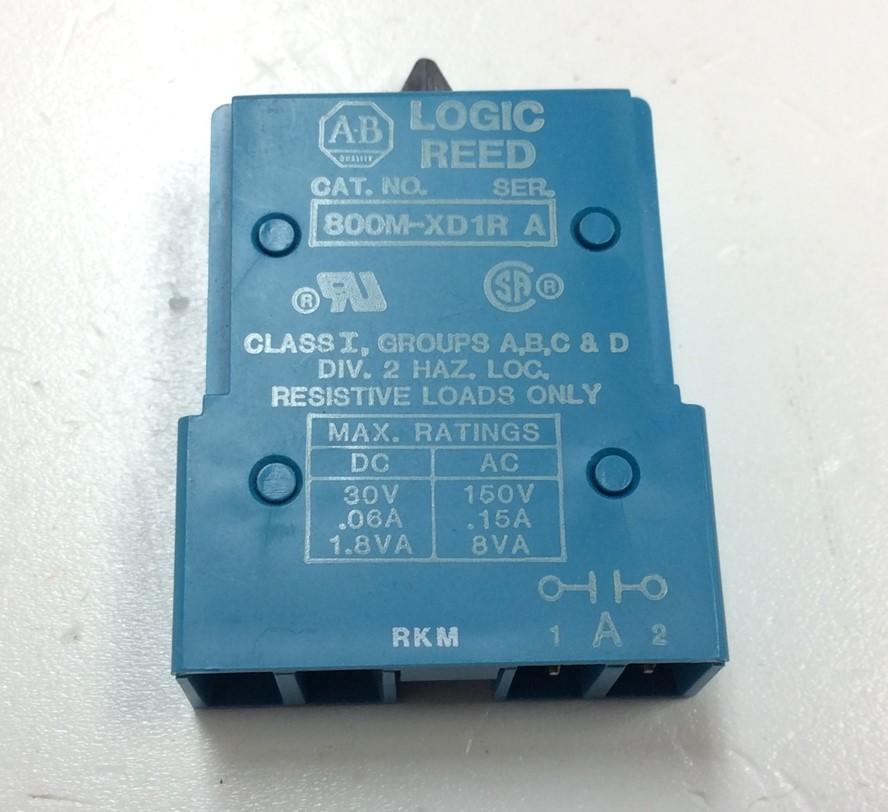 Used Allen Bradley 800M-XD1R 1N.O. Logic Reed Contact Block