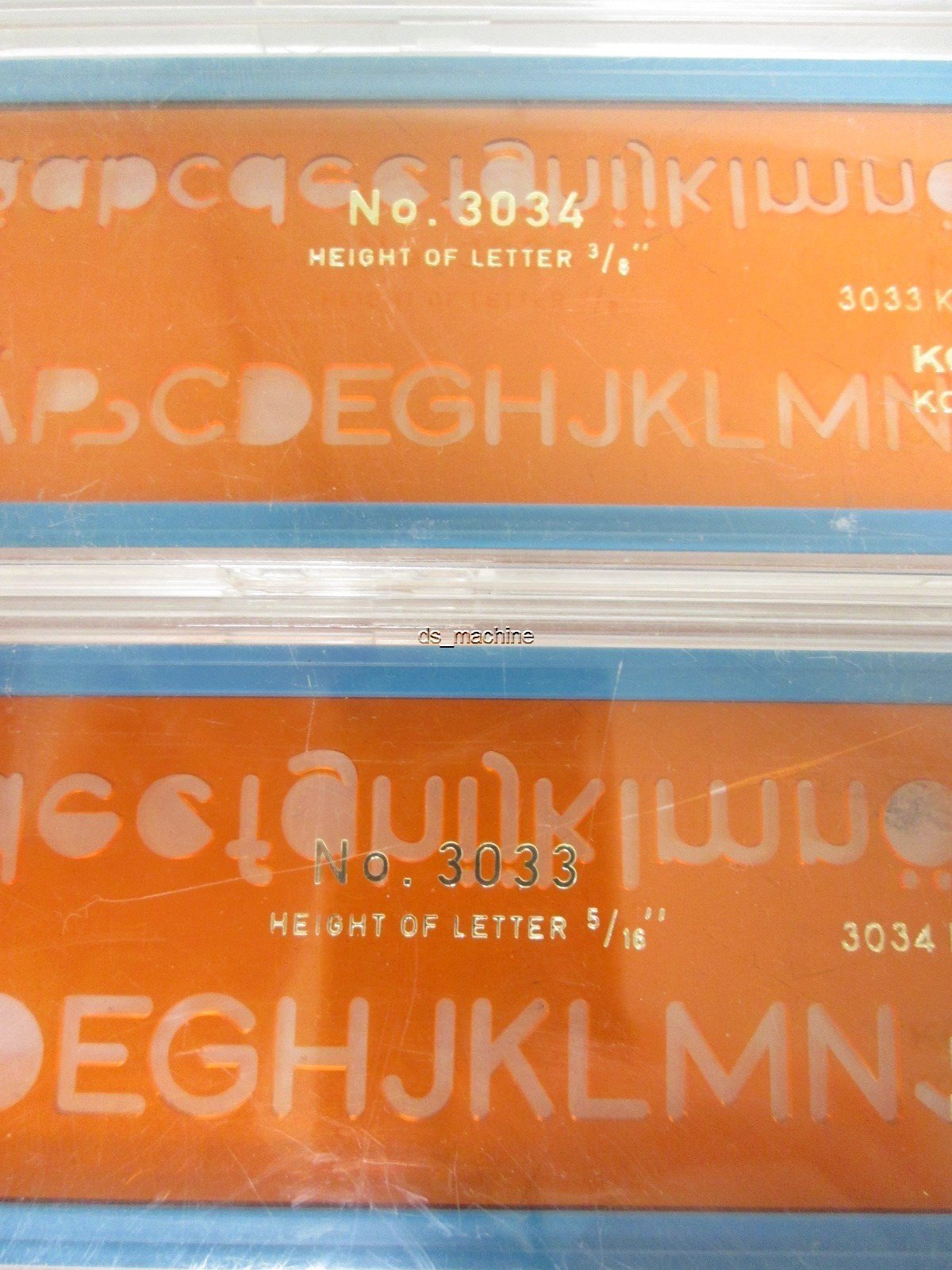Used Lot of 2 KOH-I-NOOR Rapidoguides 3033, 3034 5/16" & 3/8" Letter Height