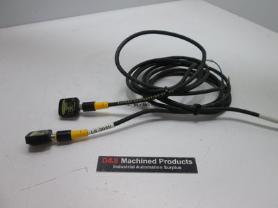 Used Banner Q10AN6RQ Receiver 10-30VDC, Banner Q106EQ Emitter 10-30VDC