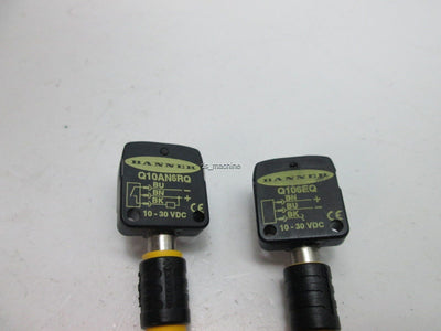 Used Banner Q10AN6RQ Receiver 10-30VDC, Banner Q106EQ Emitter 10-30VDC