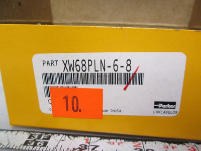 New Lot of 10 New Parker XW68PLN-6-8 22mm to 3/8" Tubing Adapter