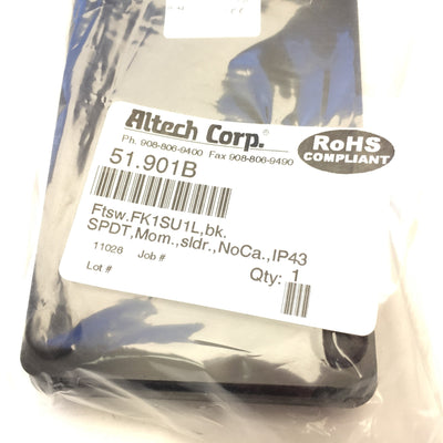New Altech Corp FK1 SU1L 51.901B Foot Switch 250VAC 10A SPDT Black IP43