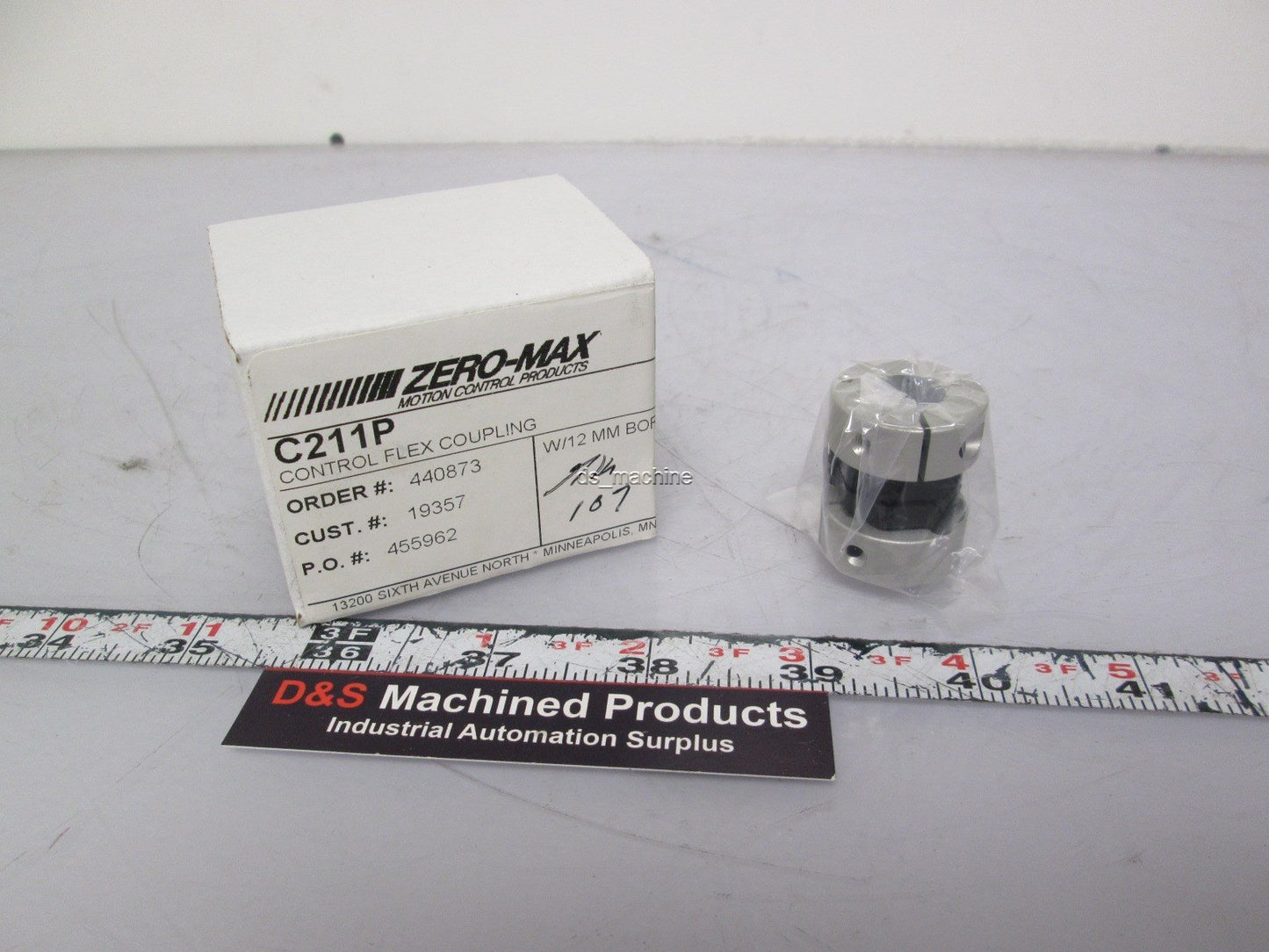 New Zero-Max C211P Control Flex Coupling 12mm Bore 31.25mm Length