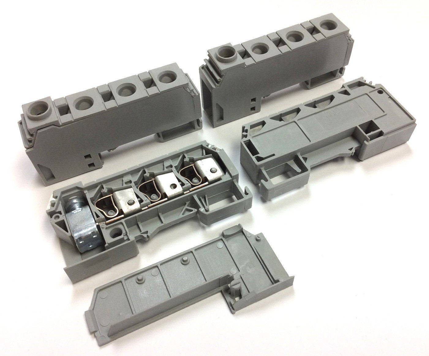 Used Lot of 4 Wago 284-621 Distribution Terminal Block 3-Connection 800V 125A 24-8AWG