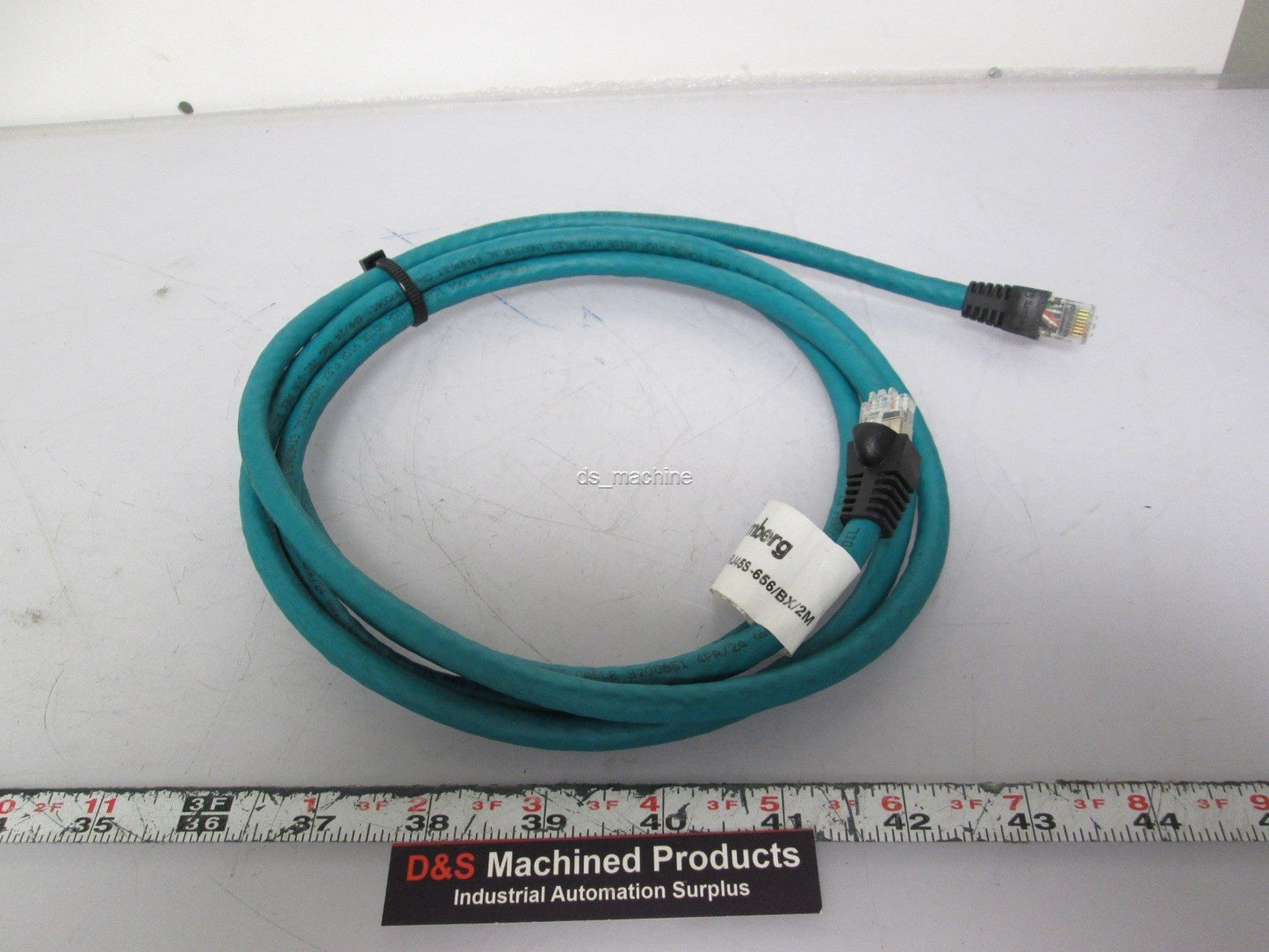 Used Lumberg Automation RJ45S-RJ45S-656/BX/2M Ethernet Patch Cable 2m (6.5') Teal