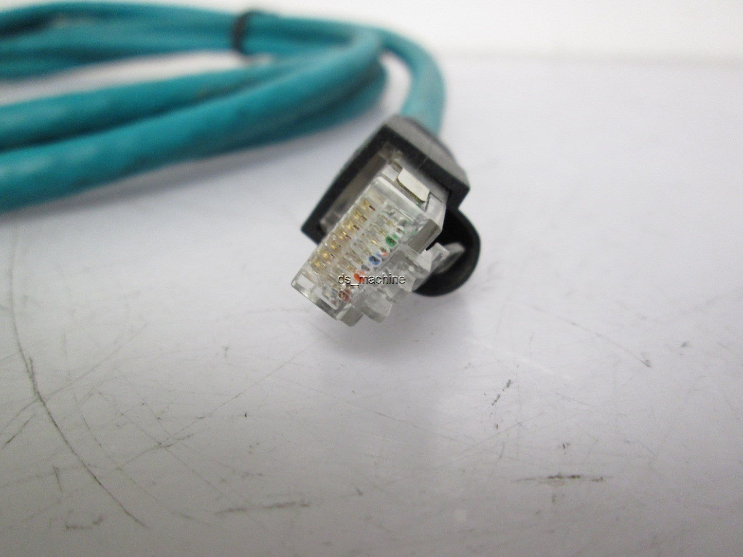 Used Lumberg Automation RJ45S-RJ45S-656/BX/2M Ethernet Patch Cable 2m (6.5') Teal