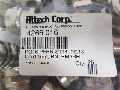 New Lot of 25 New Altech 4266 016 Cord Grip 10 to 14mm Wire Diameter EMI/RFI PG16