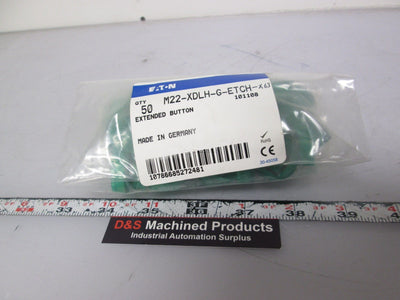 New Lot of 50 New Eaton M22-XDLH-G-ETCH-X63 Green Illuminated Pushbutton Lenses