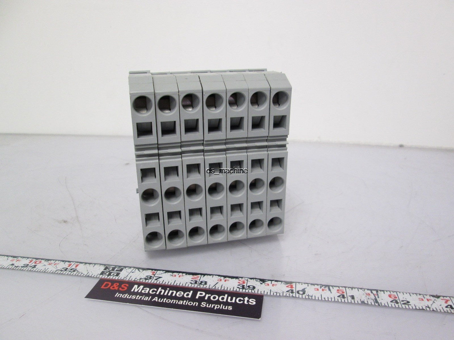 Used Lot of 7 Wago 283-671 Terminal Blocks for 24-8AWG Wire Gray DIN Mountable