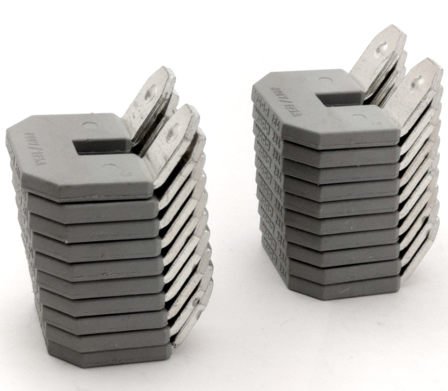 Used Lot of 20 WAGO 284-412 Insulated Jumper Bar for 125A Gray Color