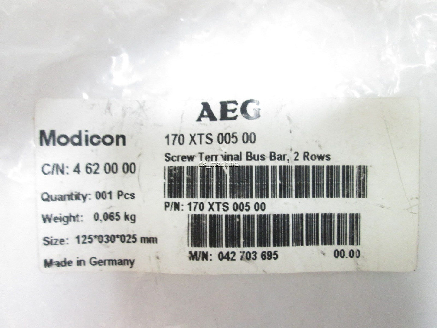 New Modicon 170 XTS 005 00 Screw Terminal bus bar 2 Row