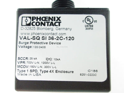 New Phoenix Contact VAL-SQ SI 36-2C-120 Surge Protector 120V