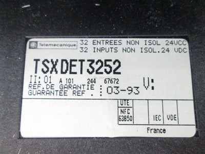 New Telemecanique TSXDET3252 Input Module 32 Input 24VDC