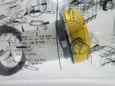 New Allen Bradley 800FP-P5PN3Y 800F Pilot Light 24V LED Latch Mount, Yellow