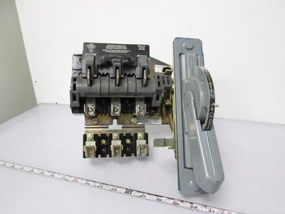 Used Allen Bradley 1494-NF30 Ser A Disconnect Switch with 40023-415-01 Fuse Holder