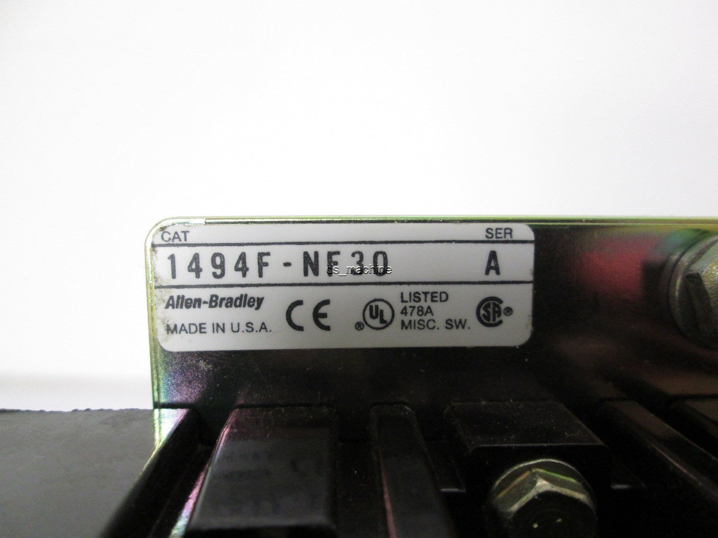 Used Allen Bradley 1494-NF30 Ser A Disconnect Switch with 40023-415-01 Fuse Holder