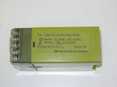 Used Pilz PA-1SK/D Safety Relay 24VAC 3.5VA 40-60Hz Control 250VAC 5A Contact