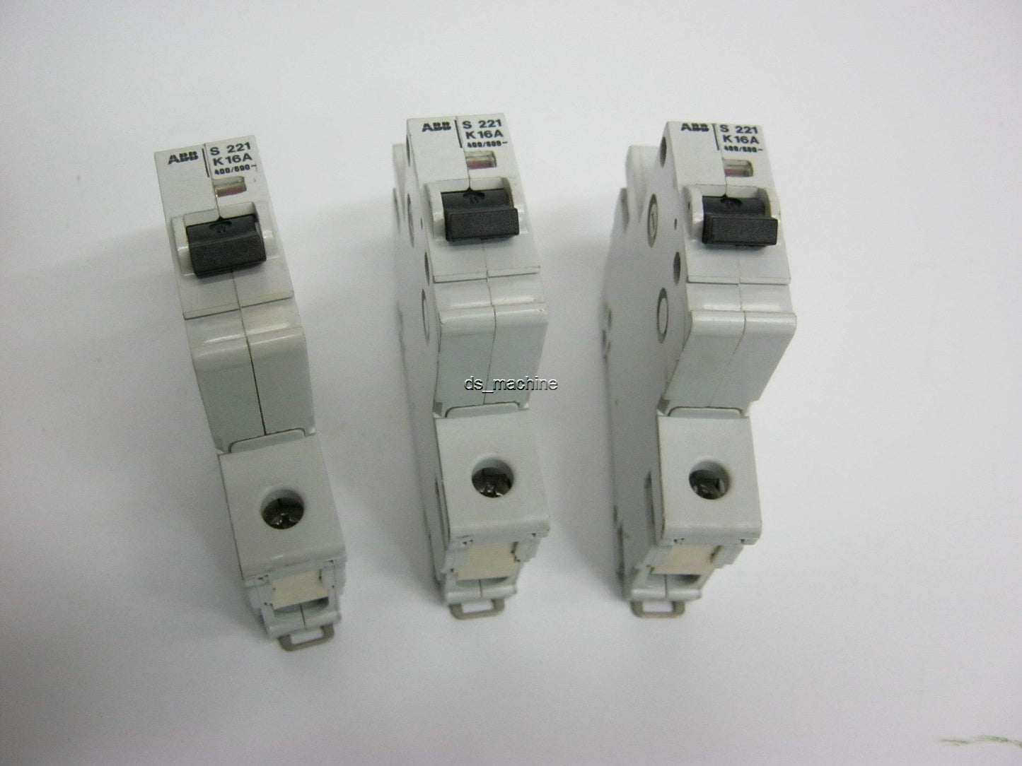 Used Lot of 3 ABB S-221-K-16A Circuit Breakers S221K16A