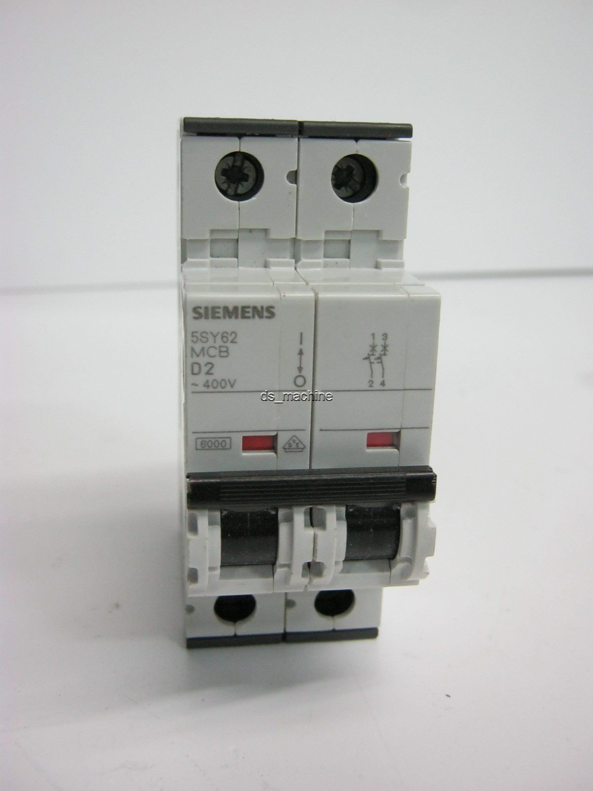 Used Siemens 5SY62MCB D2 Circuit Breaker 2 Pole 2A 5SY6202-8