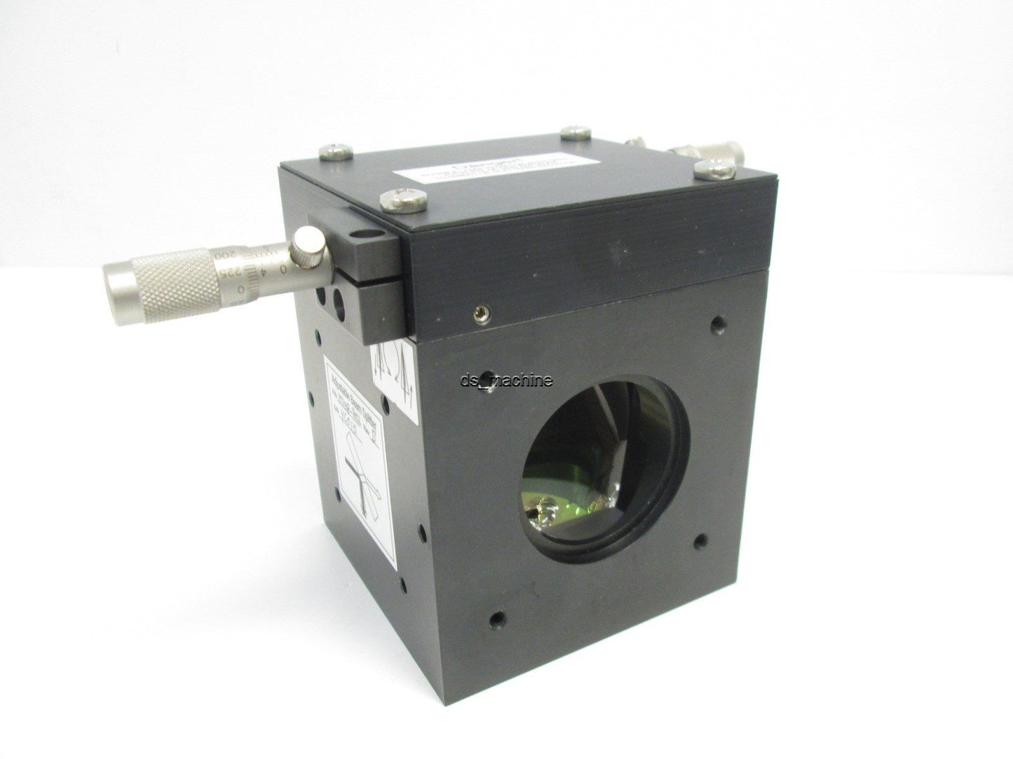 Used Spiricon 10768-902 Cube Mounted Adjustable Beam Splitter, damage to corners