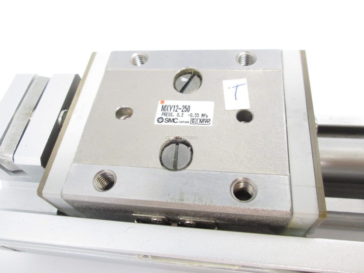 Used SMC MXY12-250 Pneumatic Slide Table, 12mm Bore, 250mm Stroke, 2x Switches