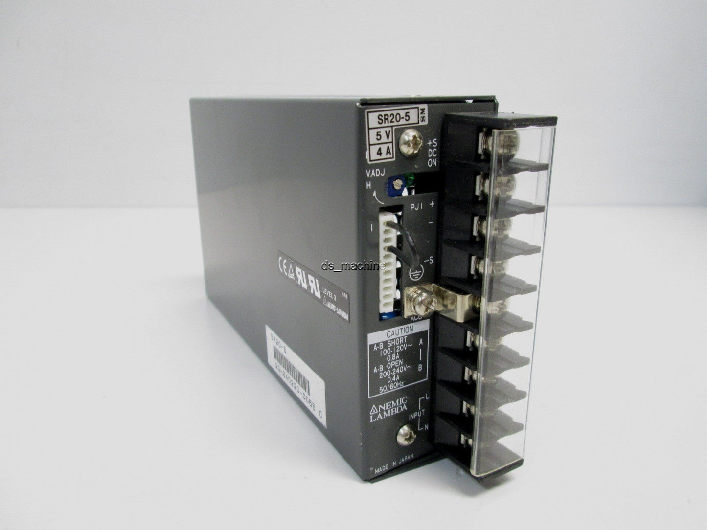 Used Nemic Lambda SR20-5 Power Supply, 100-120V/200-240V IN, 5VDC 4A OUT