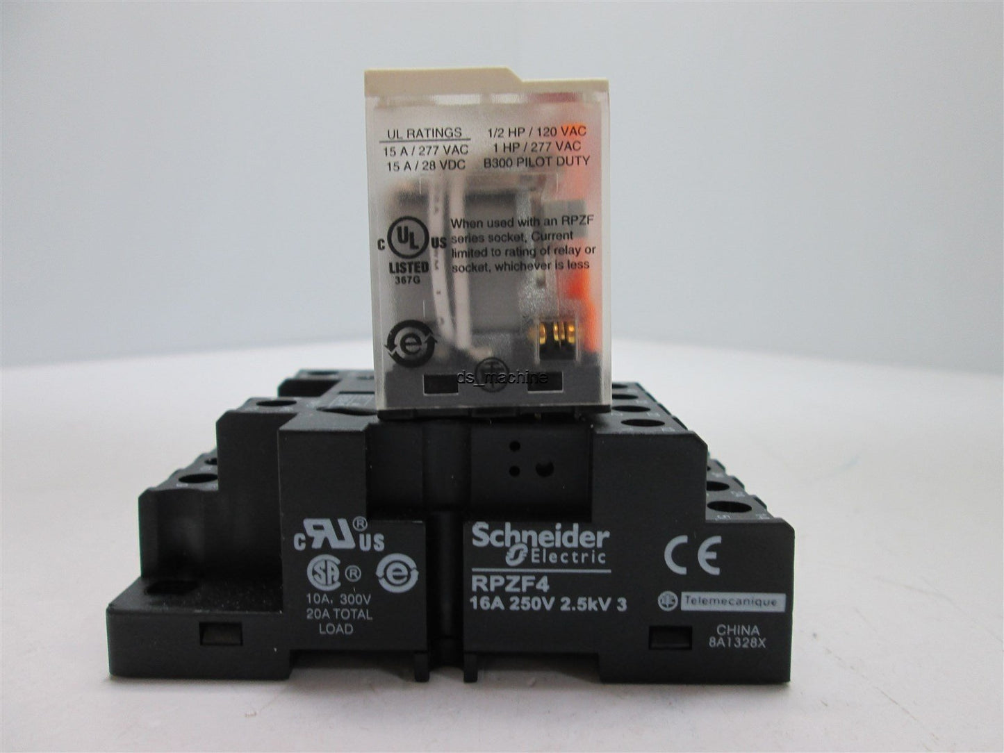 New Schneider RPZF4 Socket 14Pin DIN/PanelMount 250V 16A & RPM41F7 Plug-In Relay 120