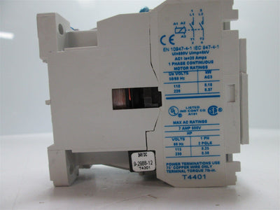 New Cutler-Hammer CE15AN2T4B  2 Pole Contactor, 7A, 24VDC Coil