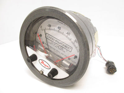 Used Dwyer 43001C Capsu-Photohelic Gauge, 1/4"NPT, 0-1.0 Inches of Water