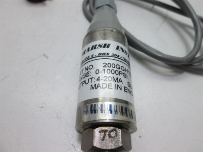 New Marsh Instruments 200GGH1002213 Range 0-1000PSI output 4-20mA Supply 0-10VDC