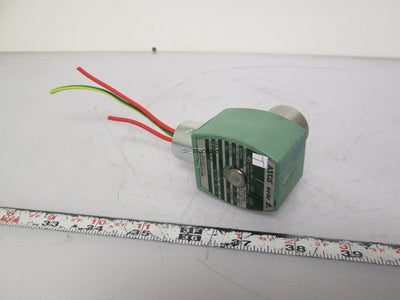 Used ASCO 8262G12 Red Hat Solenoid Valve 120VAC 6.1W 1/8" NPT 750PSI AIR