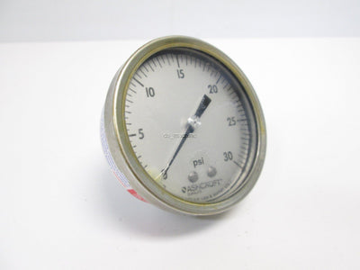 Used Ashcroft 250-2990A01 Pressure Gauge, 0-30PSI, 1/4"NPT