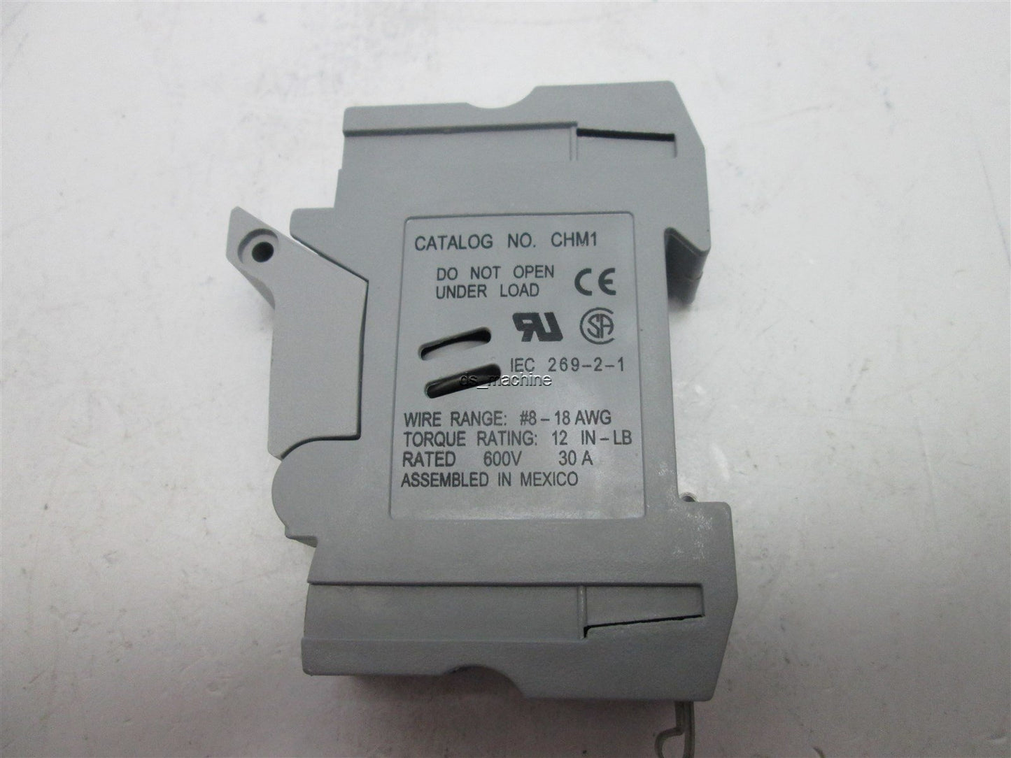 Used Lot of 3 Bussmann CHM1 600V 30A Fuse Holder